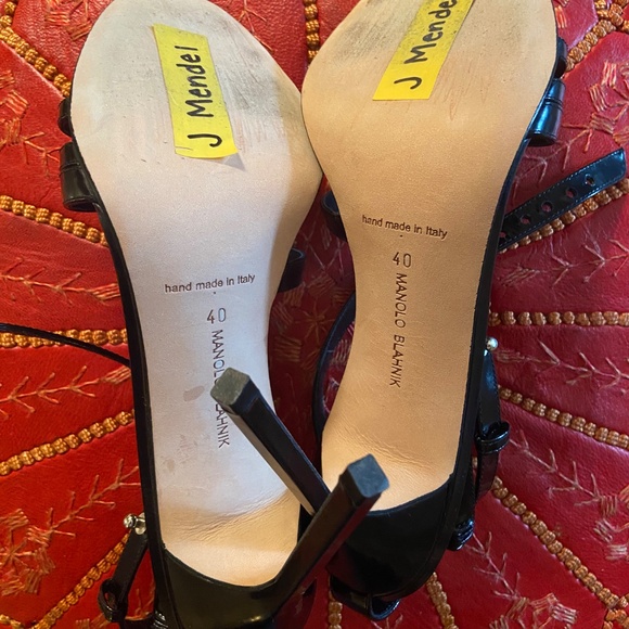 Manolo Blahnik patent leather black high heels, size 40, like new - Picture 6 of 14